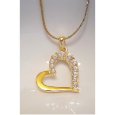 Pandantiv fantezie placat cu aur 18K si cristale Rhinestone